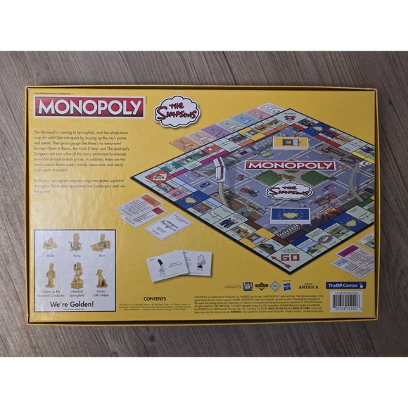 The SIMPSONS Monopoly "Welcome To Springfield"  Board Game Nice Clean Complete - Picture 6 of 8
